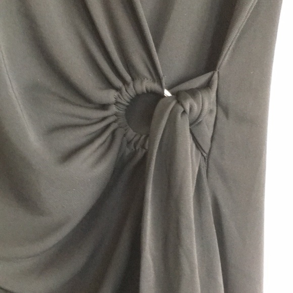 Black Wrap Dress - Picture 2 of 3